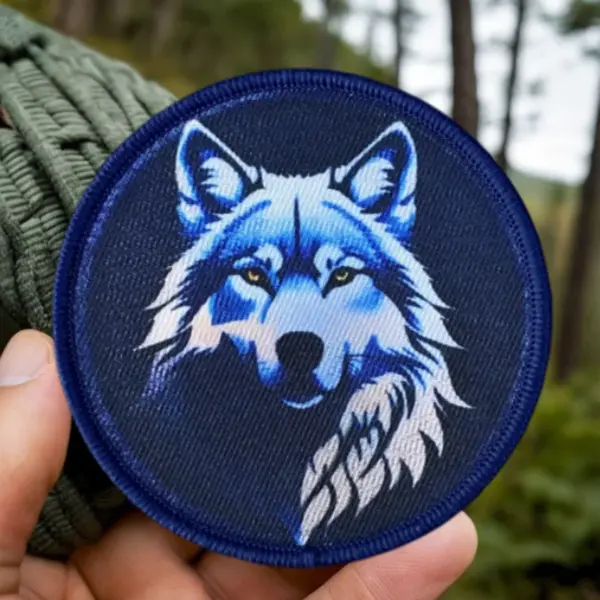 Blue Wolf Tactical Patch for Clothing and Gear - Image 2