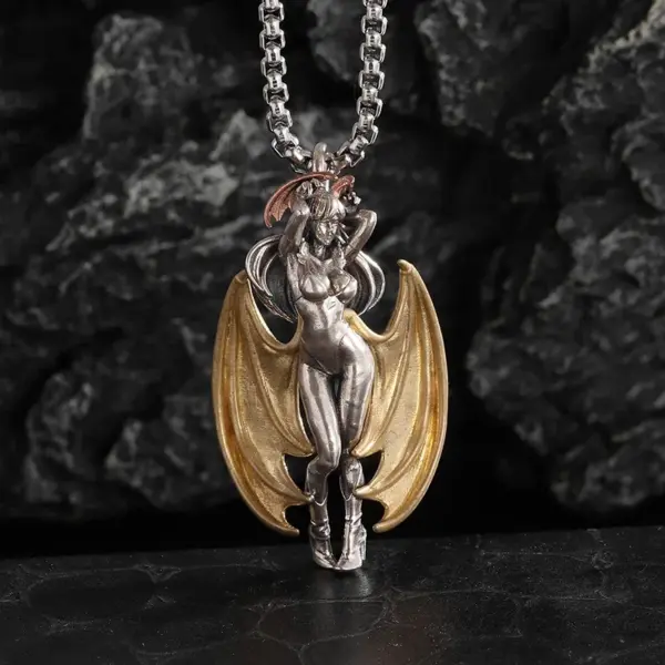 Vintage Gothic Skull Jesus Cross Pendant Necklace - Image 11