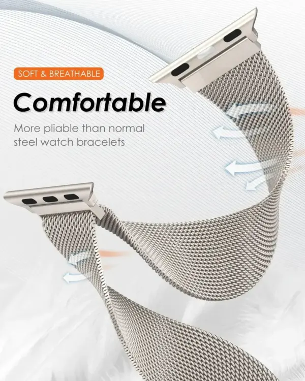 Milanese Loop for Apple Watch Series 10 9 8 7 6 5 Ultra 2 - Image 3