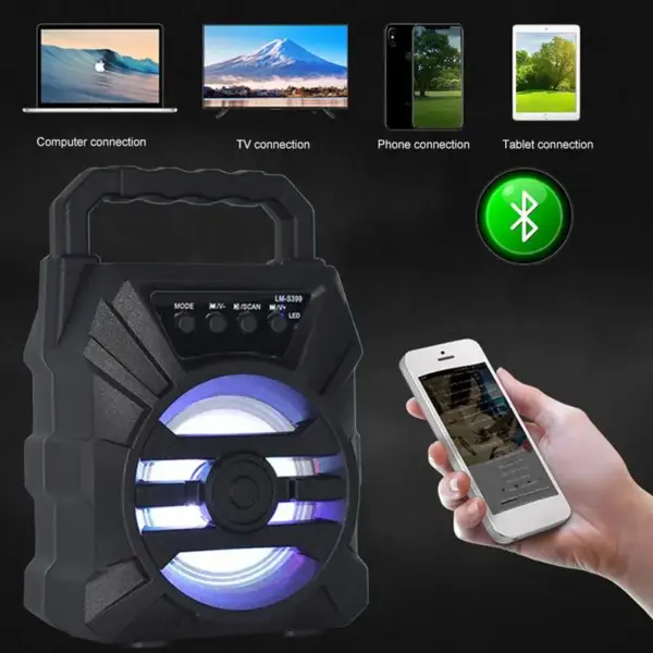 Portable Bluetooth Speaker with 500mAh Battery - Image 3