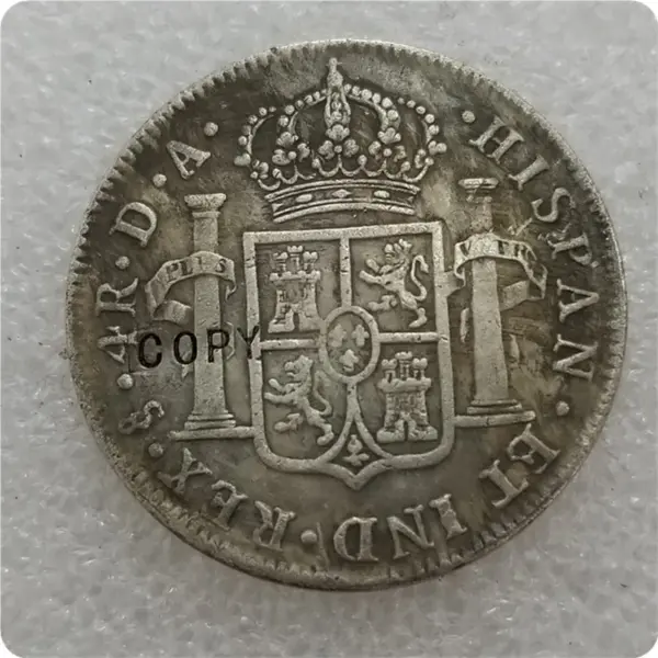 Chile 1779-85 DA 4 Reales Replica Coin - Image 5