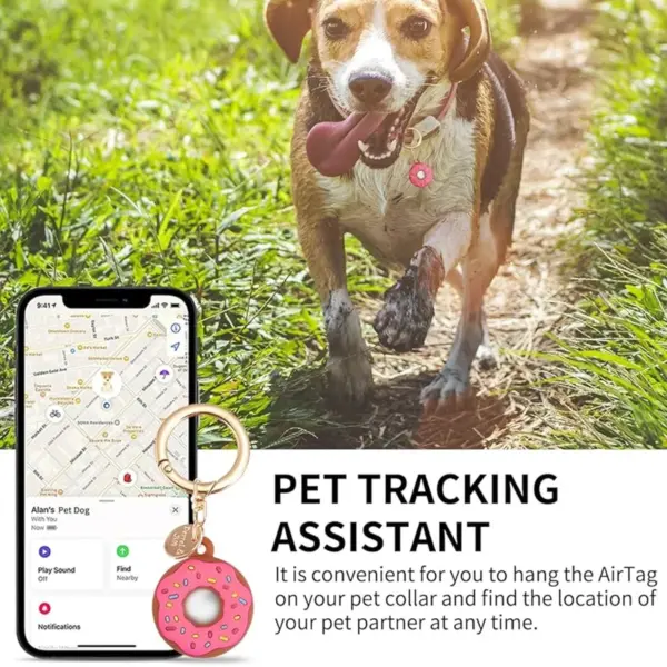 Cartoon Donut Silicone Case for Apple Airtag Only - Image 2