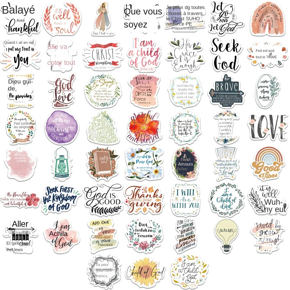 52pcs Jesus Christian Religion Stickers Set 4 52pcs Jesus Christian Religion Stickers Set - Image 4