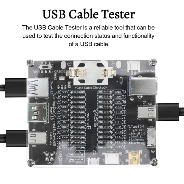 USB Data Cable Tester Board for Type-C & Micro USB - Image 3