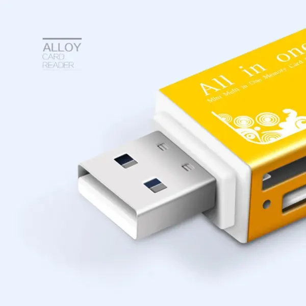 Alloy 4-Port USB2.0 Card Reader with LED Indicator - Image 6