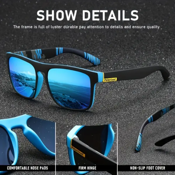 Vintage Square Polarized Sunglasses for Men Women - Image 6