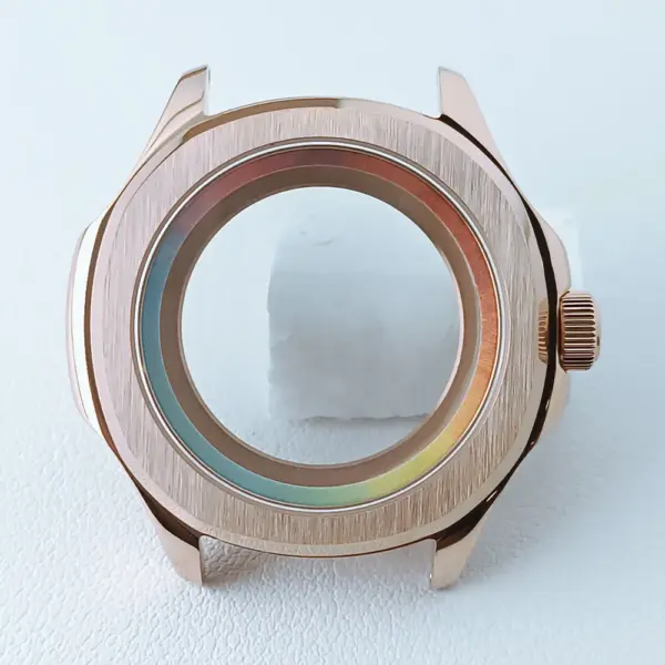 39.5mm Silver Black NH35 Watch Case with Sapphire Glass - Image 50