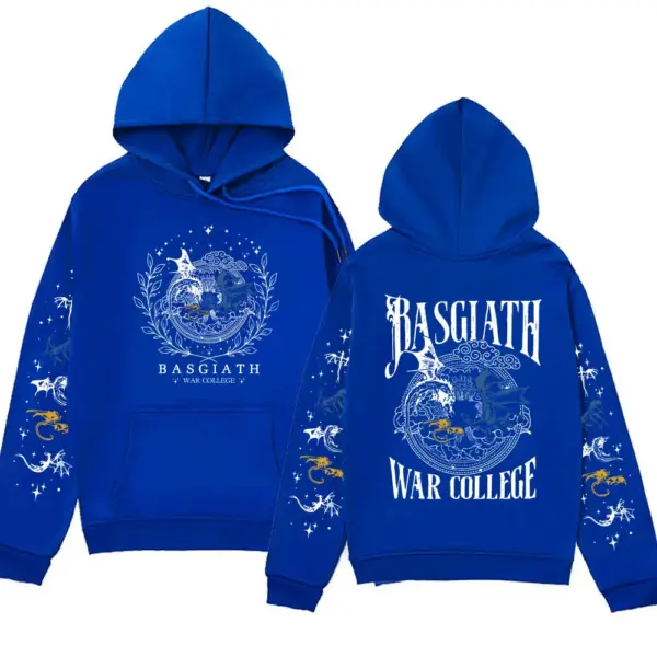 Printed Oversized Hoodie with Dragon Rider Design - Image 11