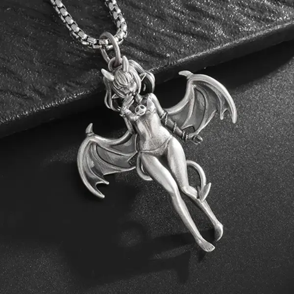 Vintage Gothic Skull Jesus Cross Pendant Necklace - Image 29