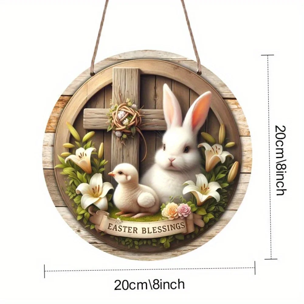 Farmhouse Wooden Easter Bunny Wreath 6 Farmhouse Wooden Easter Bunny Wreath - Image 6