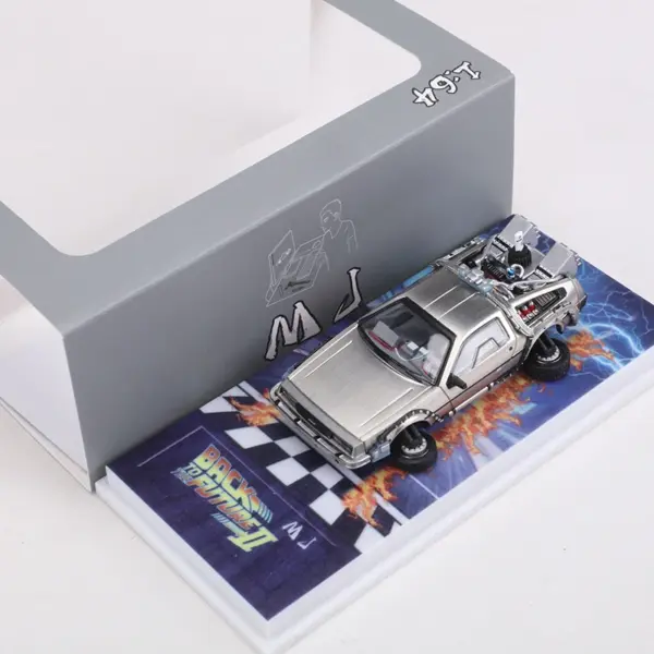 DeLorean DMC Time Machine 1:64 Diecast Model - Image 6