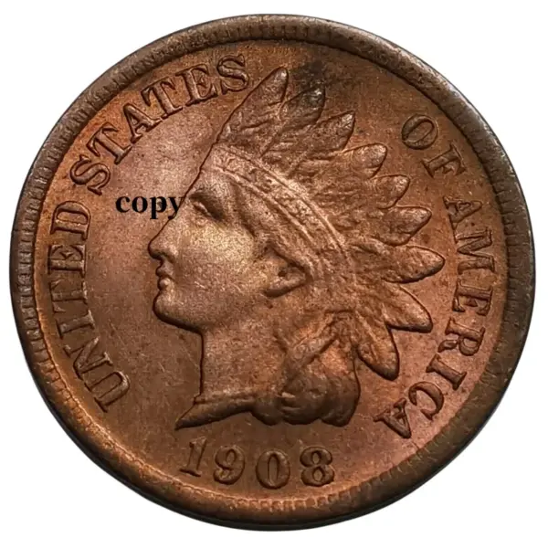 Replica US Indian Head 1 Cent Coins Set - Image 2