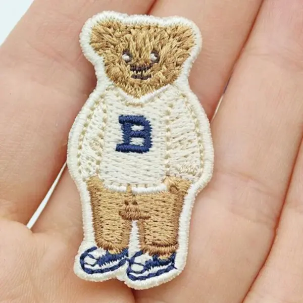Cute Bear Embroidered Iron-On Patch for Clothing - Image 3