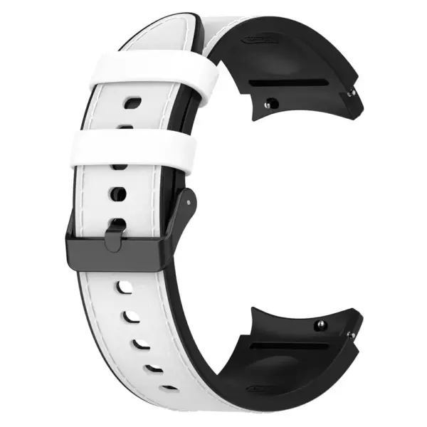 Stainless Steel & Leather Strap for Samsung Galaxy Watch 5/6 - Image 11