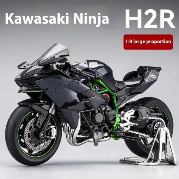 1:9 Kawasaki H2R BMW S1000RR Diecast Model Toy - Image 6