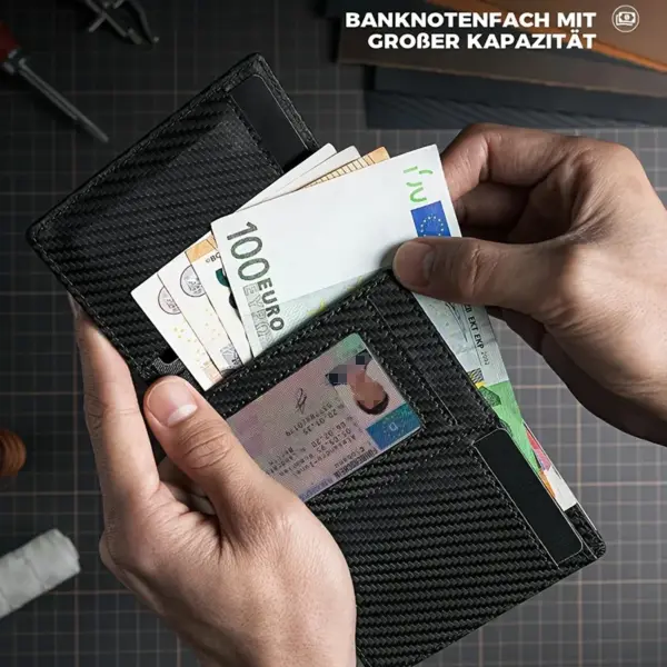 Slim RFID-Blocking Wallet with Coin Slot for Men - Image 2
