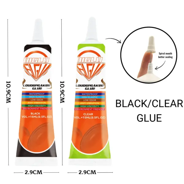 Black / Clear Loudspeaker Repair Glue for Speakers - Image 3