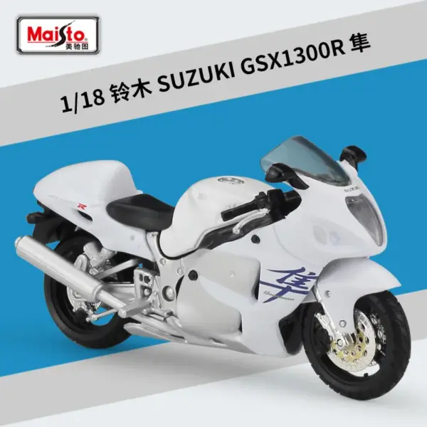 Maisto 1:18 Suzuki Hayabusa GSX-1300R Diecast Motorcycle - Image 7