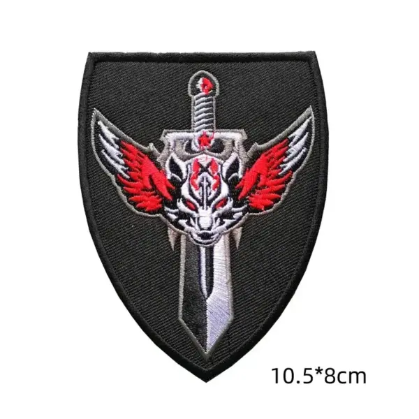 Wolf Warrior Sword Logo Hook & Loop Patch for Clothing - Image 6