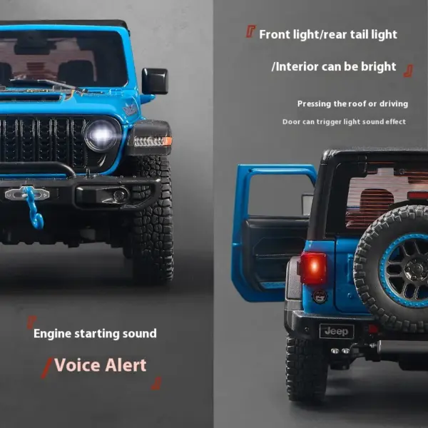 1:18 Jeep Wrangler Rubicon Diecast Model - Image 3