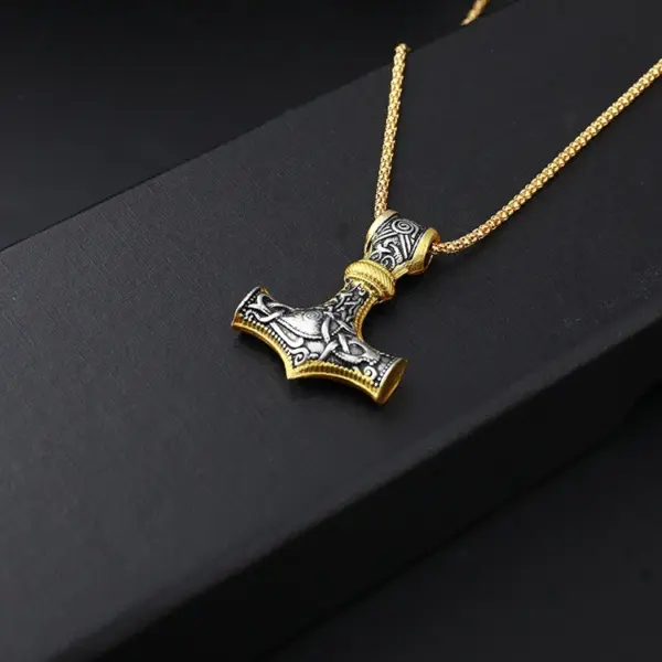 Viking Thor Hammer Pendant Necklace for Men - Image 9