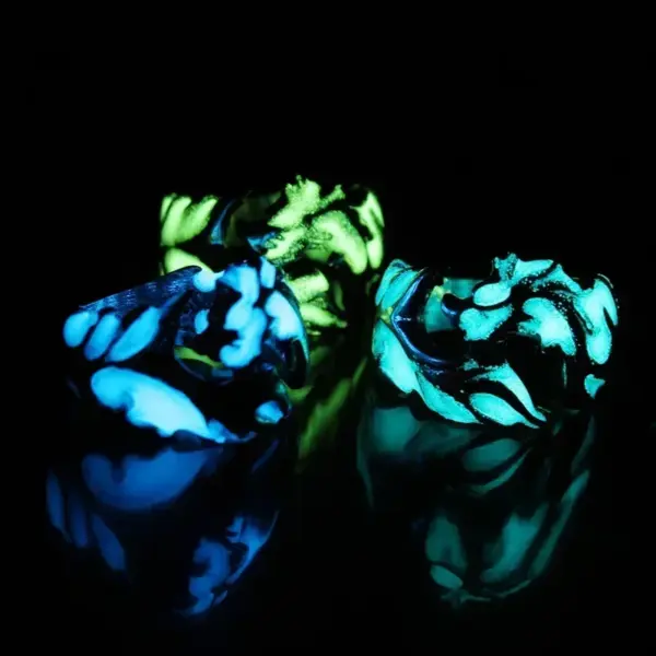 Luminous Gothic Dragon Men's Ring - Image 5