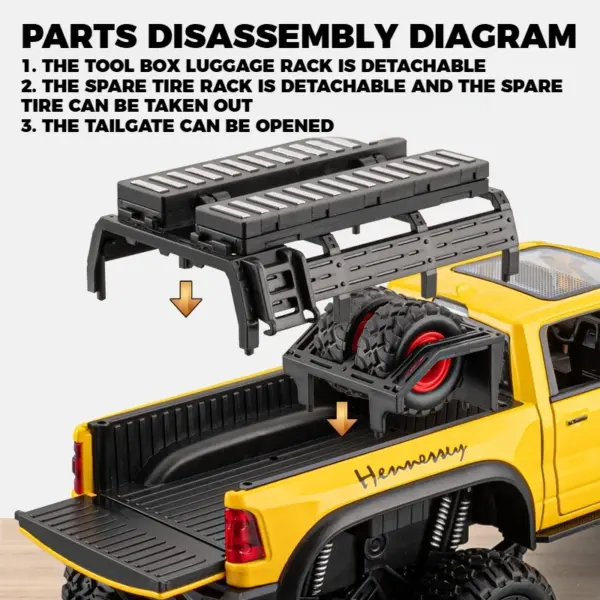 1:24 Dodge Mammoth RAM 1000 TRX 6x6 Diecast Model - Image 4