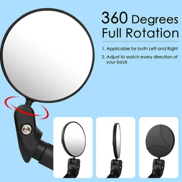 Wide-Angle Bicycle Rearview Mirror for Handlebar - Image 4