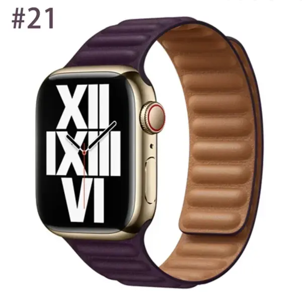 Leather Strap for Apple Watch Series 8/7/6/5/4/3/2/1 - Image 39