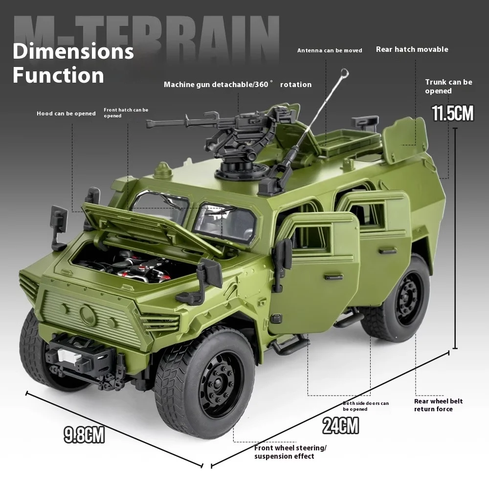 1:18 DongFeng Warrior Diecast Military SUV Car 3 1:18 DongFeng Warrior Diecast Military SUV Car - Image 3