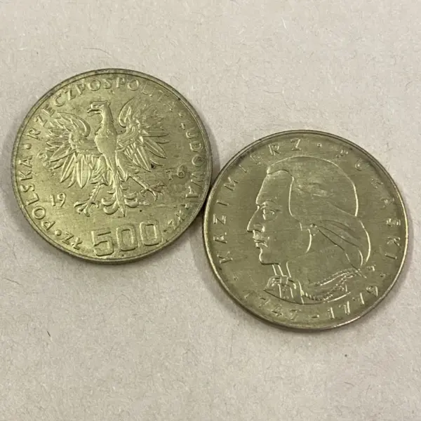 Replica 1976 Poland 500 Zlotys Kazimierz Pulaski Coin - Image 2