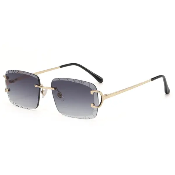 Square Rimless Metal Sunglasses Model 6018 - Image 3