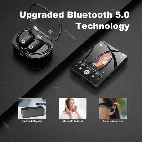 M4 2.4-Inch Bluetooth MP3 Player with Touch Screen - Image 3