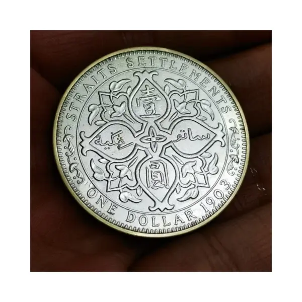 Replica 1903 Silver Dollar of Straits Settlements - Image 2