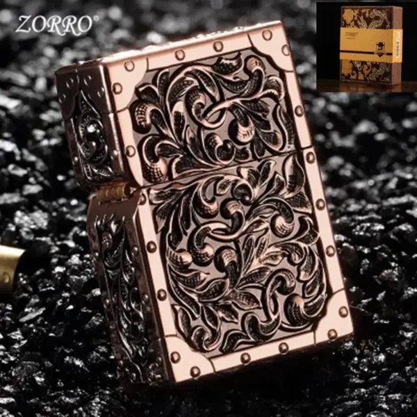 ZORRO Copper Windproof Kerosene Lighter Armor - Image 11