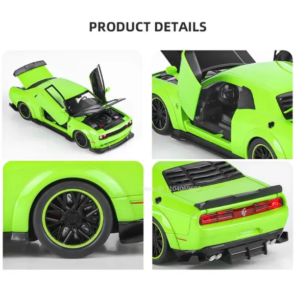1:32 Scale Hellcat Alloy Diecast Model Car with Sound - Image 5