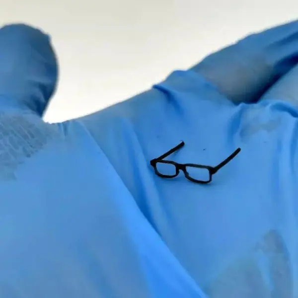 1/12 Scale Black Glasses Frames Without Lenses for Action Figures - Image 3