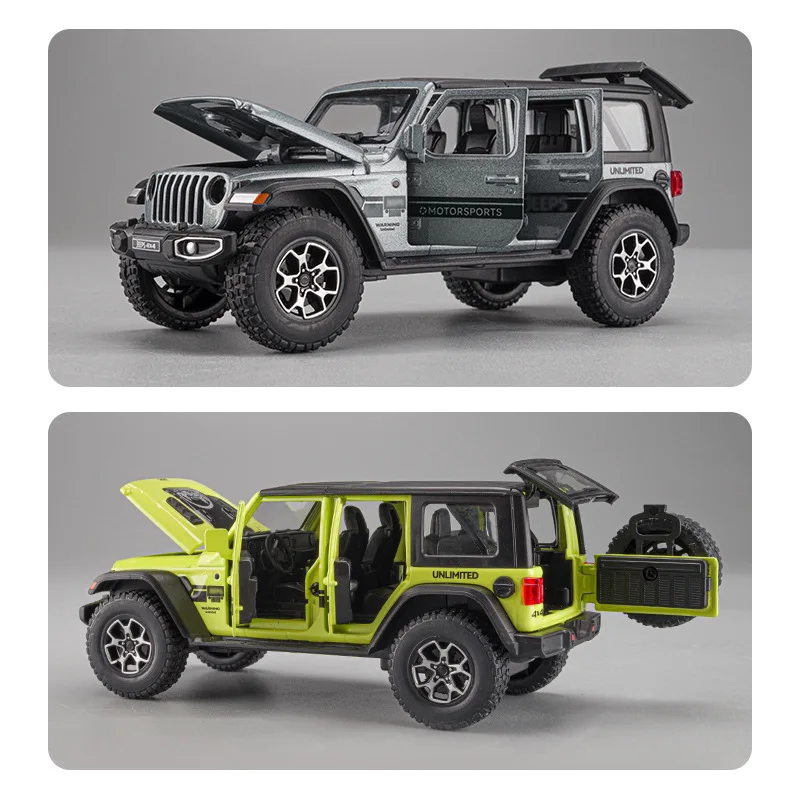 1:32 Jeep Wrangler Sahara Alloy Model Car 2 1:32 Jeep Wrangler Sahara Alloy Model Car - Image 2