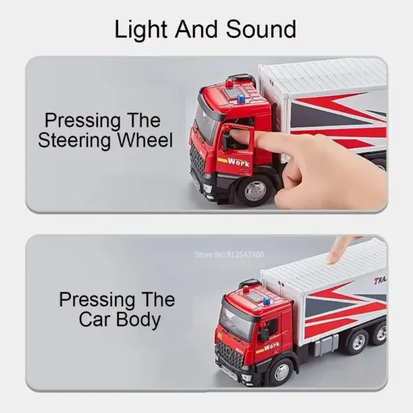 1:18 Scale Container & Garbage Truck Model Toy - Image 5