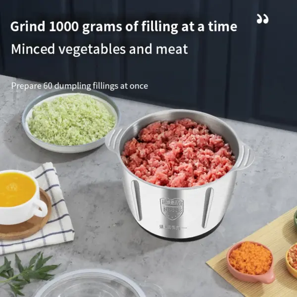 Electric Meat Grinder 2L PDQ Stainless Steel Model - Image 2