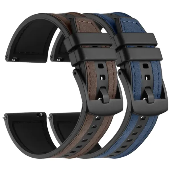 22mm Leather Breathable Sport Strap for Huawei Watch GT4 - Image 4