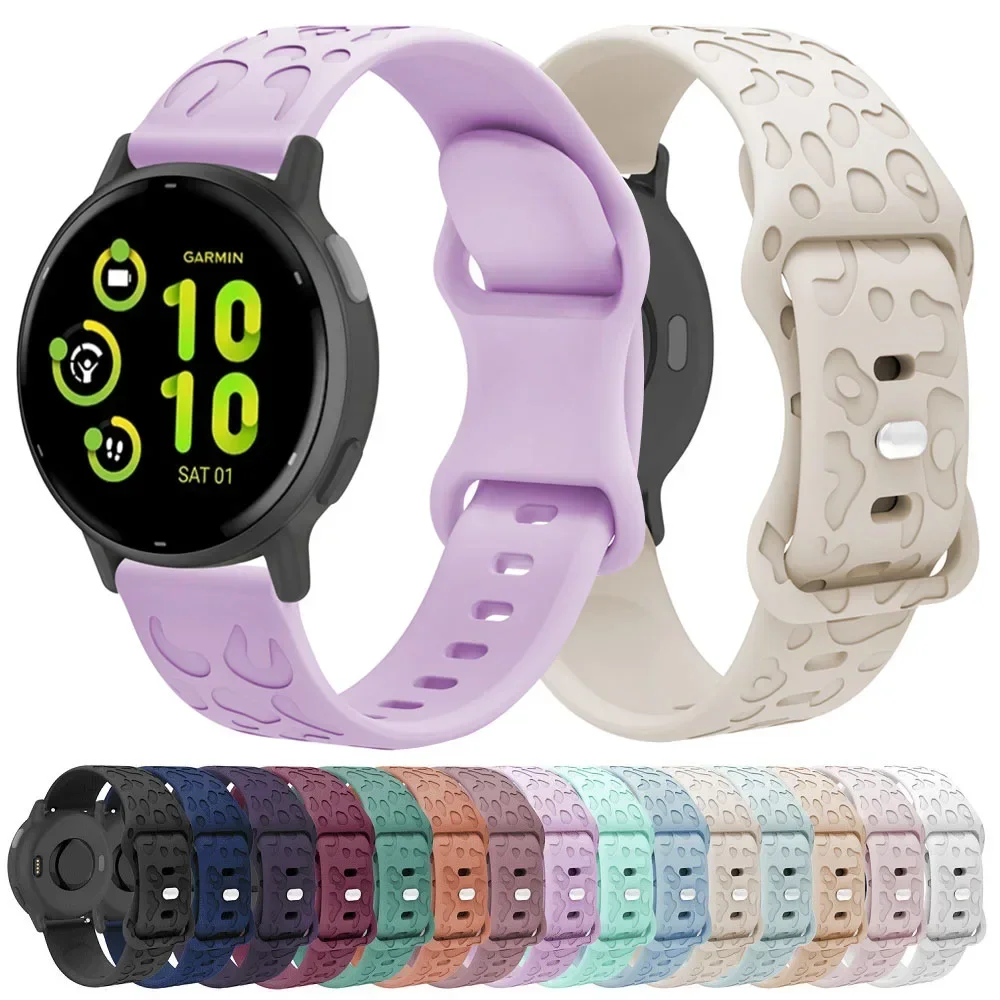 Leopard Silicone Watch Band for Garmin Venu 3S 2 Leopard Silicone Watch Band for Garmin Venu 3S - Image 2