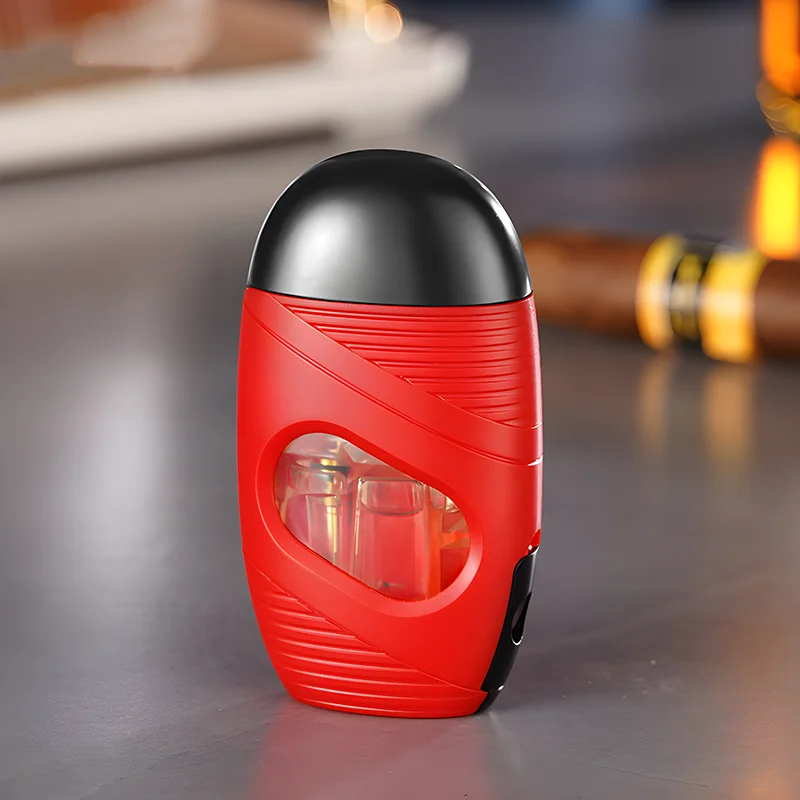 Visible Gas Windproof Cigarette Cigar Lighter Blue Flame Torch 5 Visible Gas Windproof Cigarette Cigar Lighter Blue Flame Torch - Image 5