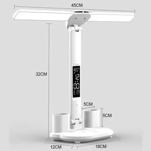 Foldable USB Desk Lamp with Clock and Night Light - Image 6