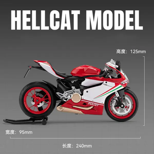 Ducati 1199 Panigale R Diecast Motorcycle Model - Image 3