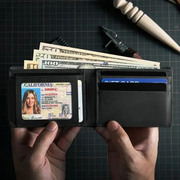 Retro Minimalist AirTag Wallet for Men - Image 7