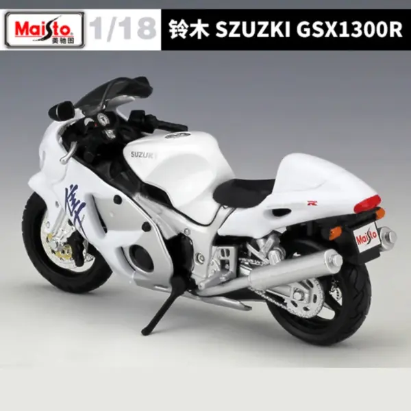 Maisto 1:18 Suzuki Hayabusa GSX-1300R Diecast Motorcycle - Image 5