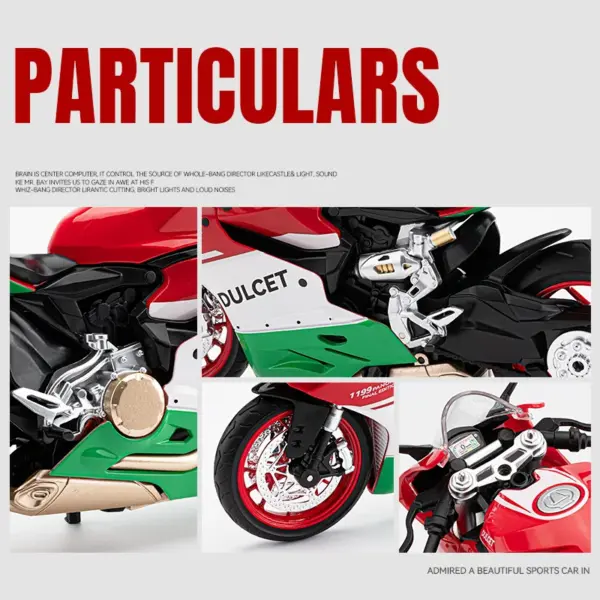 Ducati 1199 Panigale R Diecast Motorcycle Model - Image 6