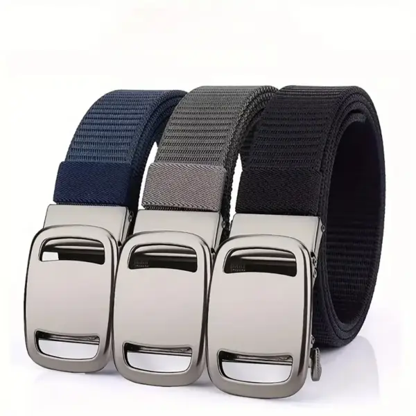 Unisex Canvas Work Belt with Automatic Buckle - Image 3