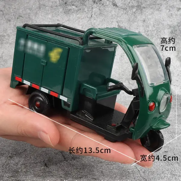 Simulation 1:32 Alloy Delivery Tricycle Toy - Image 3